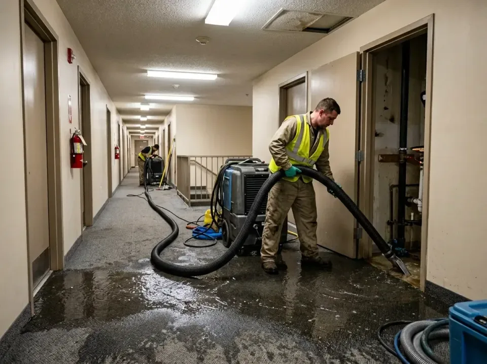 multi-unit-apartment-hallway-f-005 — frequently asked questions, Emergency Burst Pipe Water Extraction & Removal in Monee, IL